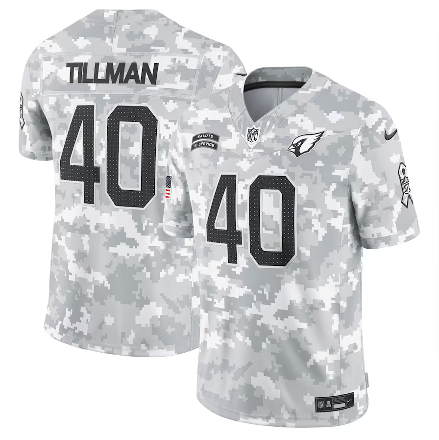 Men's Arizona Cardinals Pat Tillman Nike Arctic Camo 2024 Salute to Service Retired Player Limited Jersey
