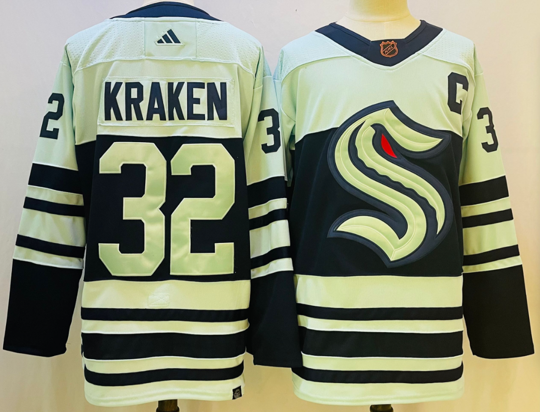 Men's adidas Seattle Kraken #32 Reverse Retro Authentic Player Jersey