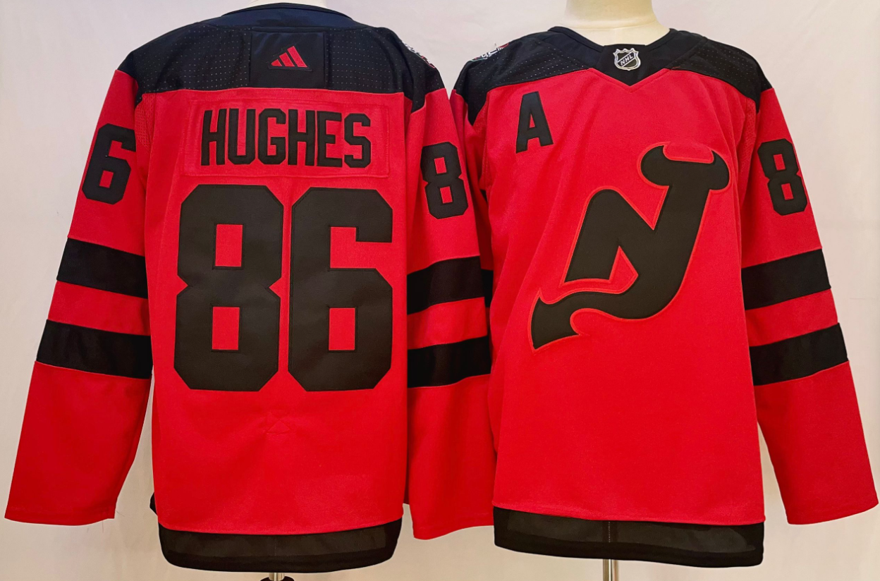 Men's adidas New Jersey Devils Jack Hughes #86 Retro version Jersey