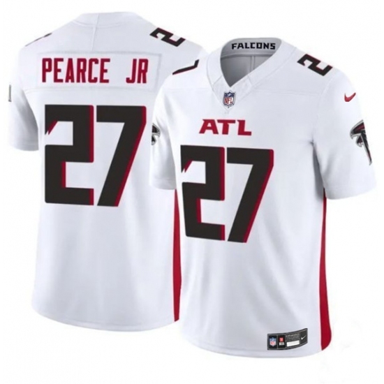 Men's Atlanta Falcons #27 James Pearce Jr White 2025 Draft F.U.S.E. Vapor Untouchable Limited Football Stitched Jersey