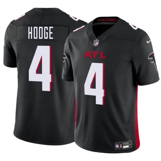 Men's Atlanta Falcons #4 KhaDarel Hodge Black 2025 F.U.S.E. Vapor Untouchable Limited Football Stitched Jersey