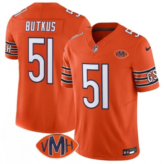 Men's Chicago Bears #51 Dick Butkus Orange 2025 F.U.S.E. With VMH Vapor Untouchable Limited Football Stitched Jersey