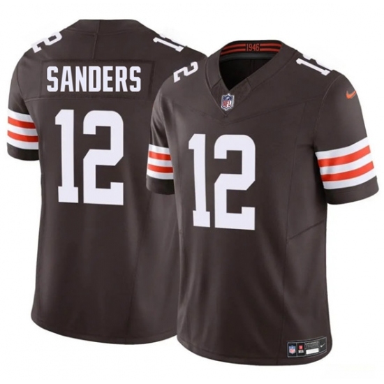 Men's Cleveland Browns #12 Shedeur Sanders Brown 2025 F.U.S.E. Vapor Limited Football Stitched Jersey