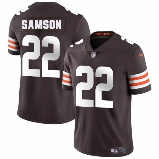 Men's Cleveland Browns #22 Samson Brown 2025 Vapor Limited Football Stitched Jersey