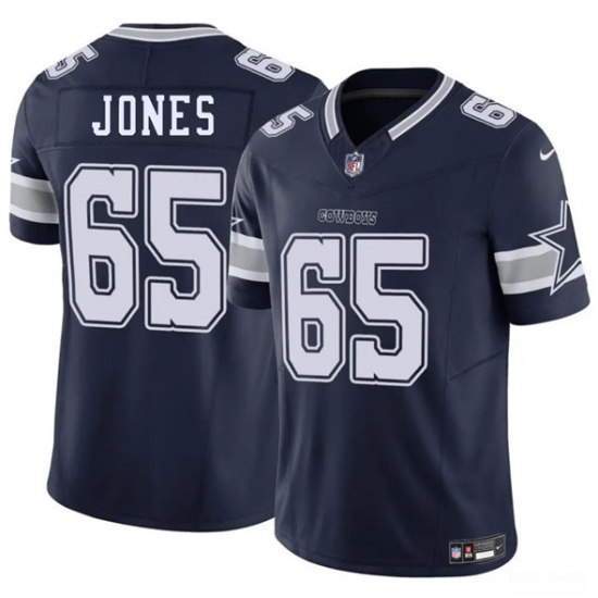 Men's Dallas Cowboys #65 Robert Jones Navy 2025 F.U.S.E. Vapor Untouchable Limited Football Stitched Jersey