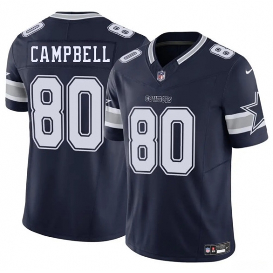 Men's Dallas Cowboys #80 Parris Campbell Navy 2025 F.U.S.E. Vapor Untouchable Limited Football Stitched Jersey
