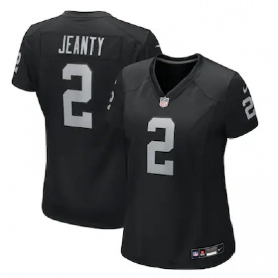 Women's Las Vegas Raiders #2 Ashton Jeanty Black 2025 F.U.S.E. Vapor Stitched Football Jersey