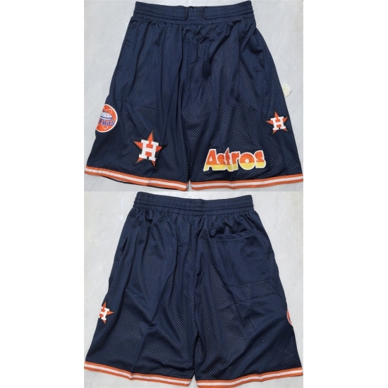 Men's Houston Astros Navy Shorts(Run Small)
