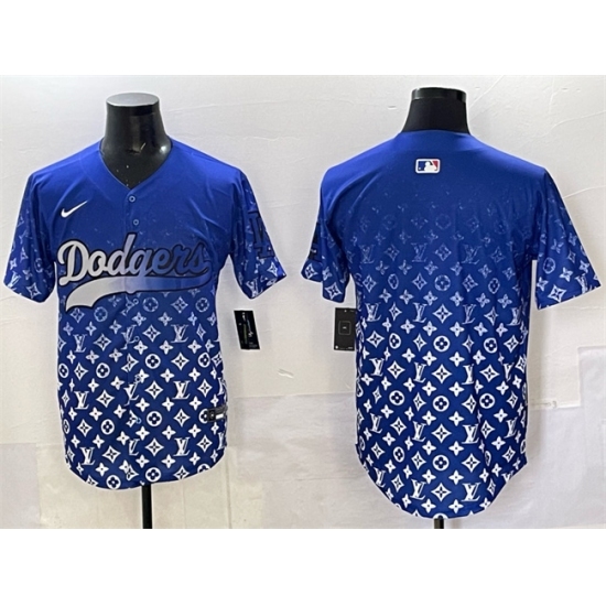 Men's Los Angeles Dodgers Blank Blue Limited Stitched Baseball Jersey