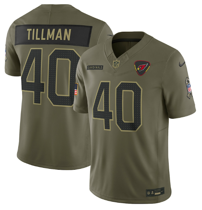 Men's Arizona Cardinals Pat Tillman #40 Nike Olive 2025 Salute to Service Retired Limited Jersey