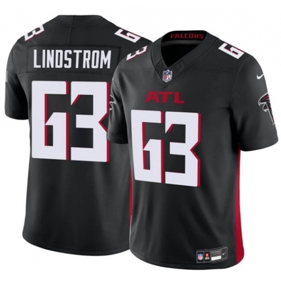 Men's Atlanta Falcons #63 Chris Lindstrom Black 2025 F.U.S.E. Vapor Untouchable Limited Football Stitched Jersey