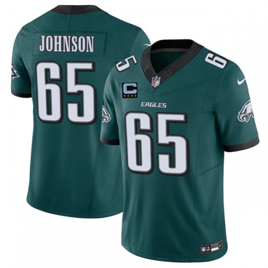 Men's Philadelphia Eagles #65 Lane Johnson Green 2025 F.U.S.E. With 4-Star C Vapor Untouchable Limited Stitched Football Jersey
