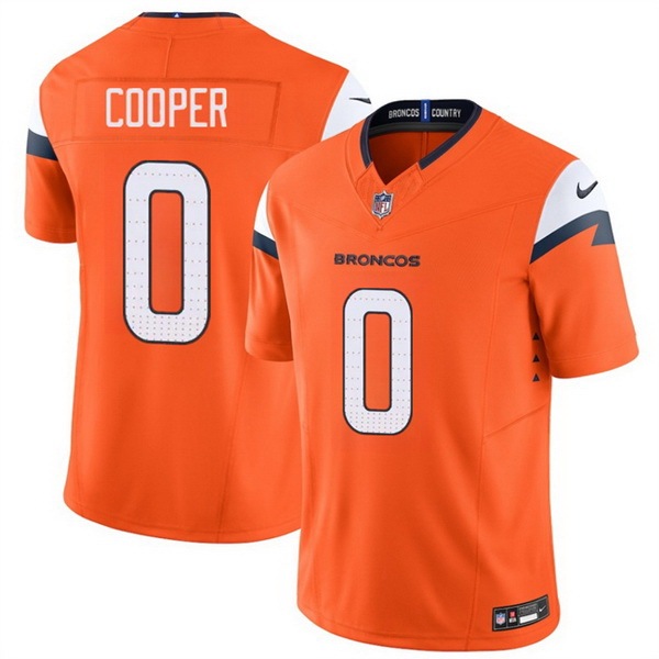 Men Denver Broncos #0 Jonathon Cooper Orange 2025 F U S E Vapor Limited Stitched Football Jersey