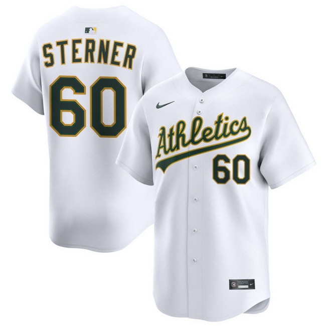 Men Athletics Nike Home Limited Custom Jersey White Sterner Justin 60