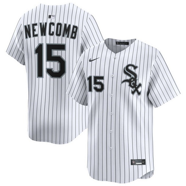 Men Chicago White Sox Nike Home Limited Jersey White Newcomb Sean 15