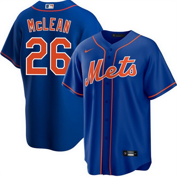 Men New York Mets #26 Nolan McLean Blue Cool Base Stitched Baseball Jersey