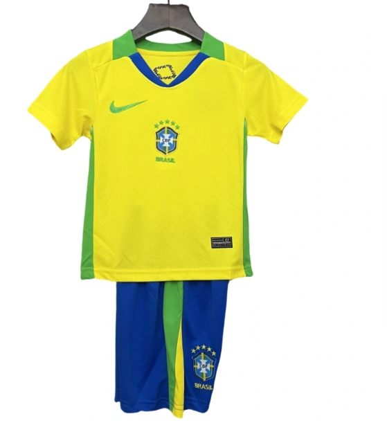 Brazil 2026 Home Kids Kit(Jersey+Shorts)