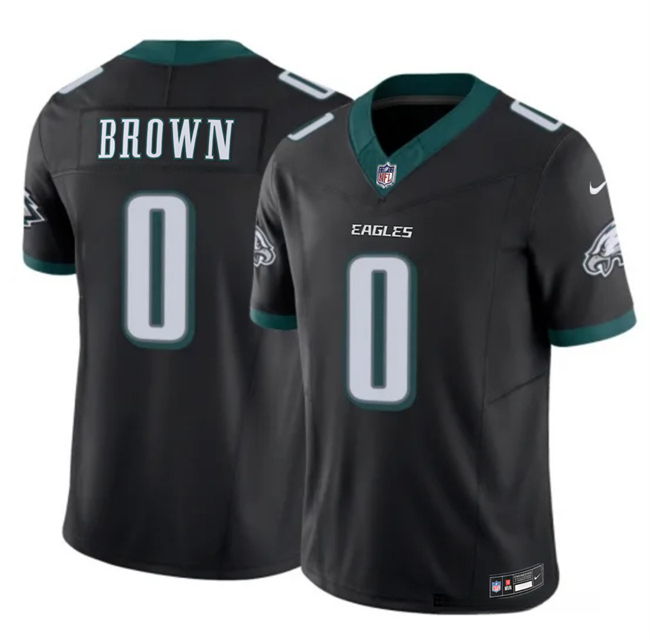 Men Philadelphia Eagles #0 Hollywood Brown Black 2026 F U S E Vapor Untouchable Limited Stitched Football Jersey