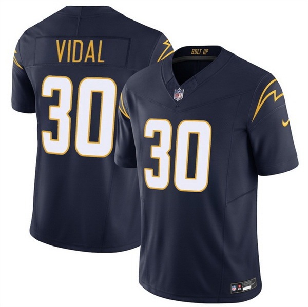 Men Los Angeles Chargers 30 Kimani Vidal Navy 2026 F U S E Alternate Vapor Limited Stitched Football Jersey