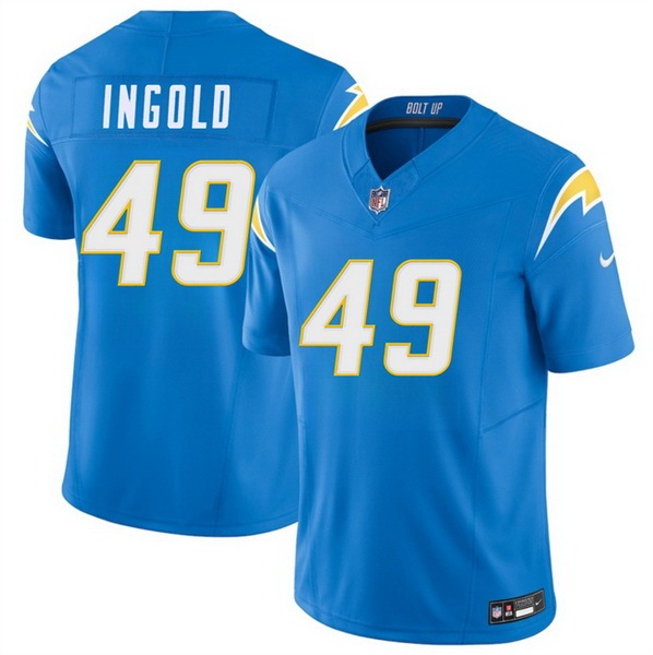 Men Los Angeles Chargers 49 Alec Ingold Blue 2026 F U S E Vapor Limited Stitched Football Jersey