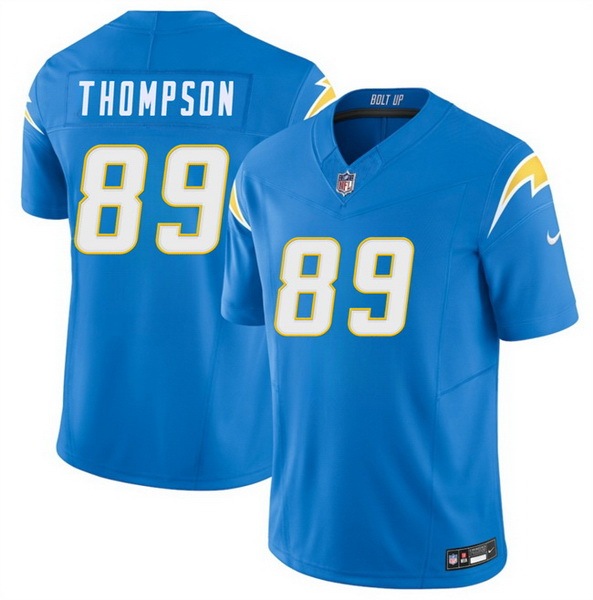 Men Los Angeles Chargers 89 Brenen Thompson Blue 2026 F U S E Vapor Limited Stitched Football Jersey