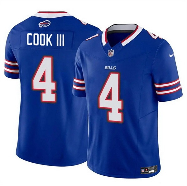 Men Buffalo Bills 4 James Cook III Blue 2025 F U S E Vapor Untouchable Limited Stitched Football Jersey
