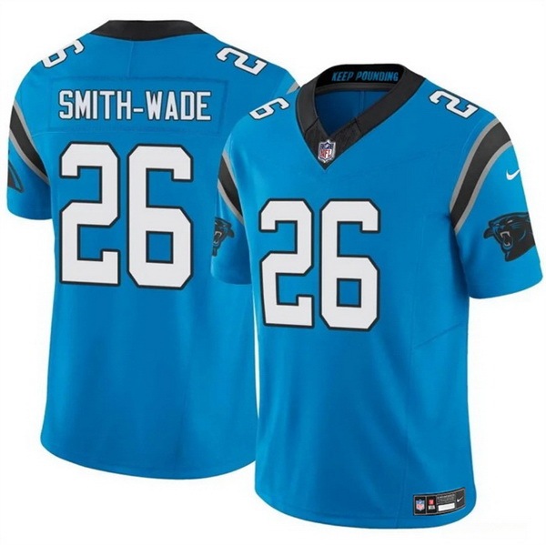 Men Carolina Panthers 26 Chau Smith Wade Blue 2025 F U S E Vapor Limited Stitched Football Jersey