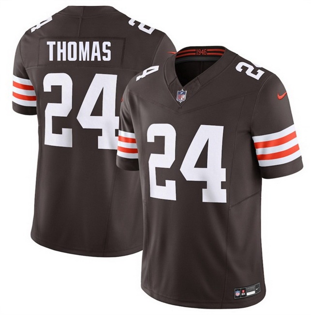 Men Cleveland Browns 24 Daniel Thomas Brown 2026 F U S E Vapor Limited Stitched Football Jersey
