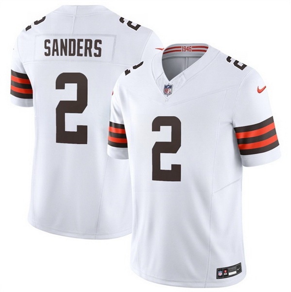 Men Cleveland Browns 2 Shedeur Sanders White 2026 F U S E Vapor Limited Stitched Football Jersey