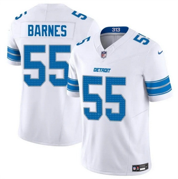Men Detroit Lions 55 Derrick Barnes White 2026 F U S E Vapor Limited Stitched Jersey