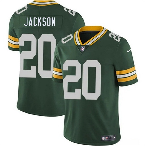 Men Green Bay Packers 20 Domani Jackson Green 2026 Draft Vapor Untouchable Limited Stitched Football Jersey