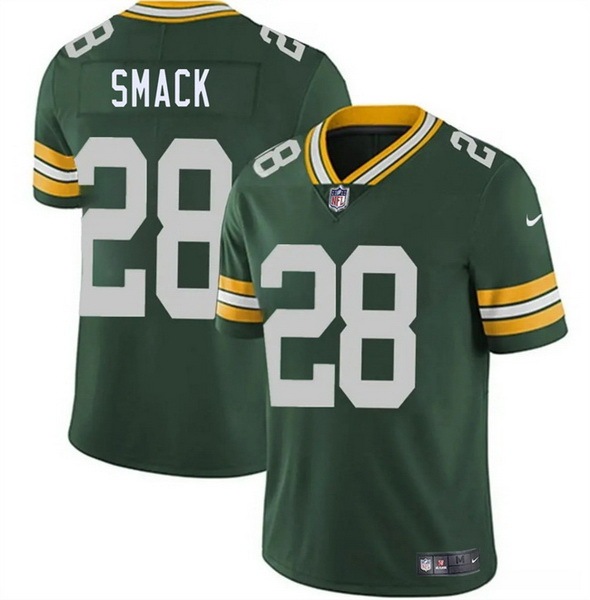 Men Green Bay Packers 28 Trey Smack Green 2026 Draft Vapor Untouchable Limited Stitched Football Jersey