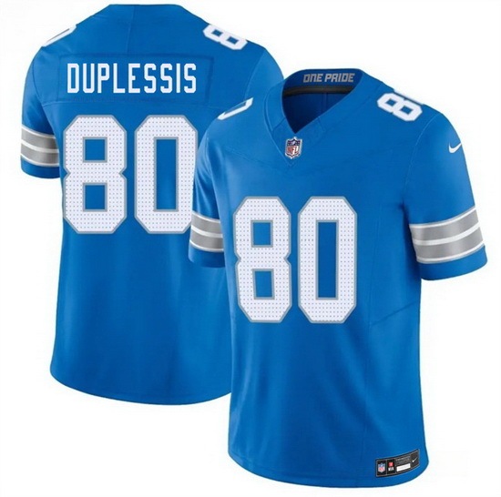Men Detroit Lions 80 Kyre Duplessis Blue 2026 F U S E Vapor Limited Stitched Jersey