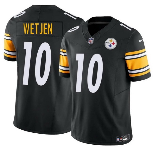 Men Pittsburgh Steelers 10 Kaden Wetjen Black 2026 Draft F U S E Vapor Limited Stitched Football Jersey