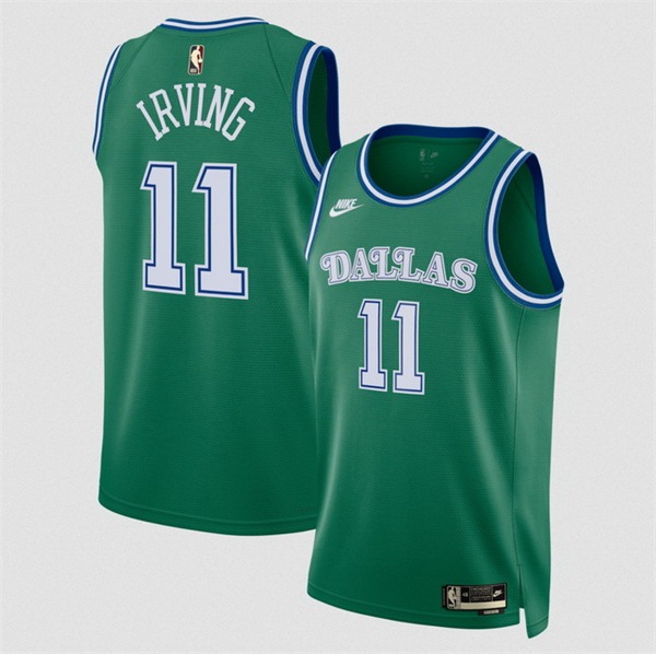 Men Dallas Mavericks #11 Kyrie Irving Green 2025 Classic Edition Stitched Basketball Jersey