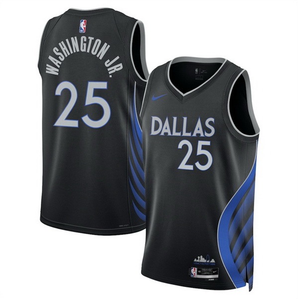 Men Dallas Mavericks #25 P J Washington Black 2025 26 City Edition Stitched Basketball Jersey