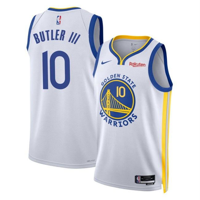Men Golden State Warriors #10 Jimmy Bulter III White 2025 Association Edition Swingman Stitched Basketball Jersey