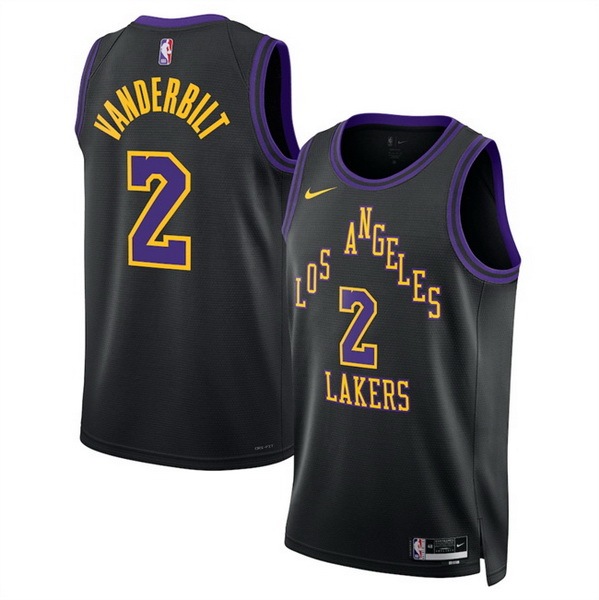 Men Los Angeles Lakers #2 Jarred Vanderbilt Black 2025 26 City Edition Stitched Basketball Jersey