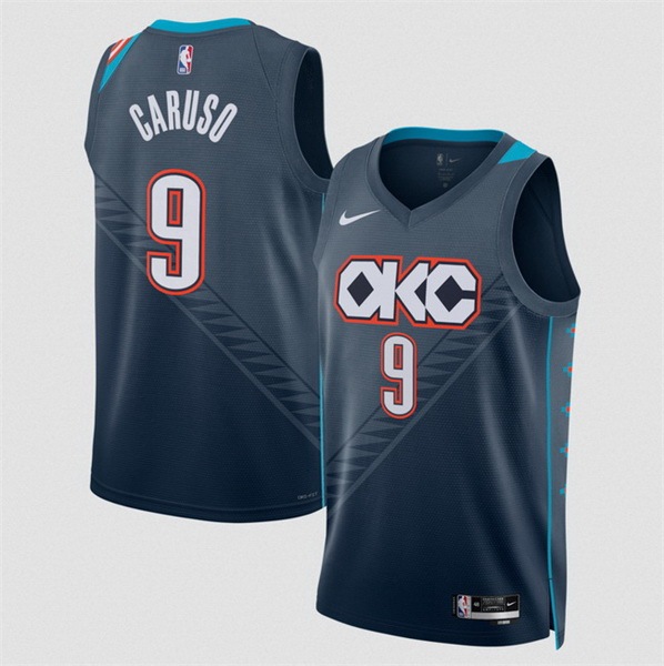 Men Oklahoma City Thunder #9 Alex Caruso Navy 2025 26 City Edition Stitched Basketball Jersey