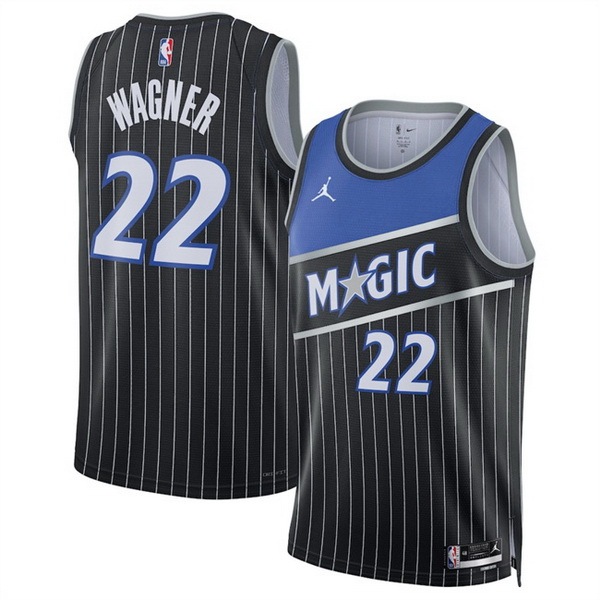 Men Orlando Magic #22 Franz Wagner Black 2025 Statement Edition Stitched Basketball Jersey