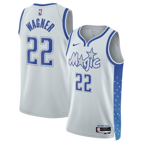 Men Orlando Magic #22 Franz Wagner Silver 2025 26 City Edition Stitched Basketball Jersey
