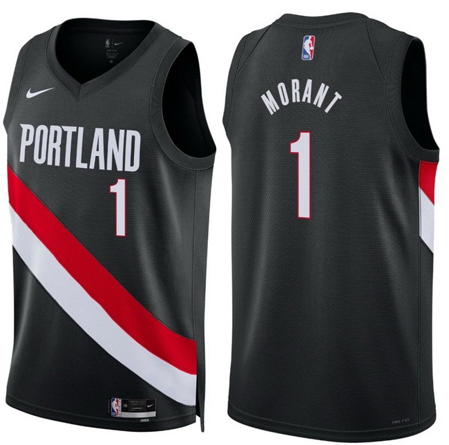 Men Portland Trail Blazers JA MORANT #1 Black Edition Stitched Basketball Jersey