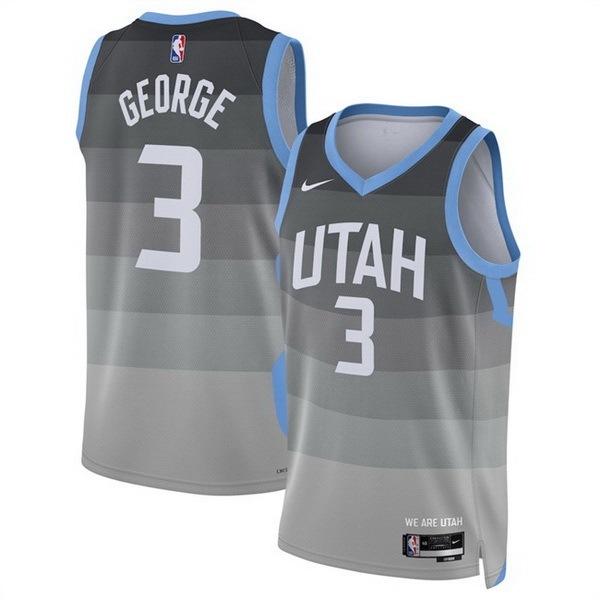 Men Utah Jazz #3 Keyonte George Grey 2025 26 City Edition Stitched Basketball Jersey