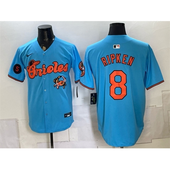 Men's Baltimore Orioles #8 Cal Ripken Jr. Blue With Vapor Premier Limited Stitched Baseball Jersey