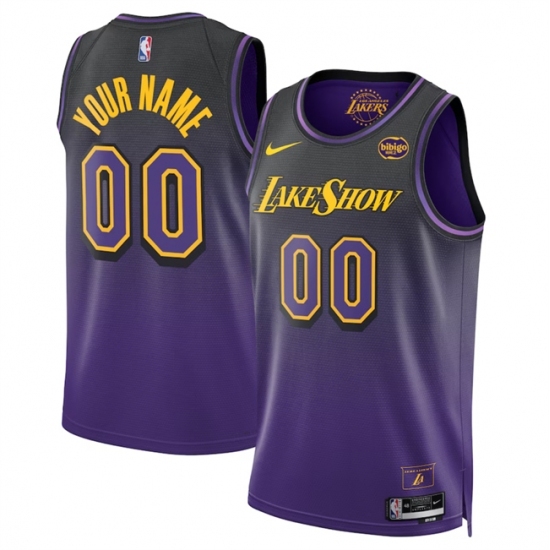 Men's Los Angeles Lakers Active Player Custom Purple 2025 City Edition Stitched Basketball Jersey