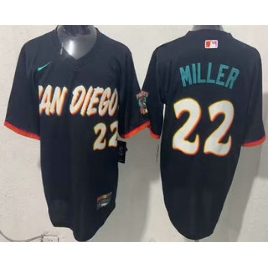 Men's San Diego Padres #22 Mason Miller Black 2026 City Connect Stadium Jersey