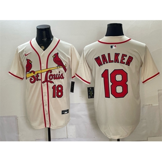 Men's St. Louis Cardinals #18 Jordan Walker Cream Limited Stitched Baseball Jersey