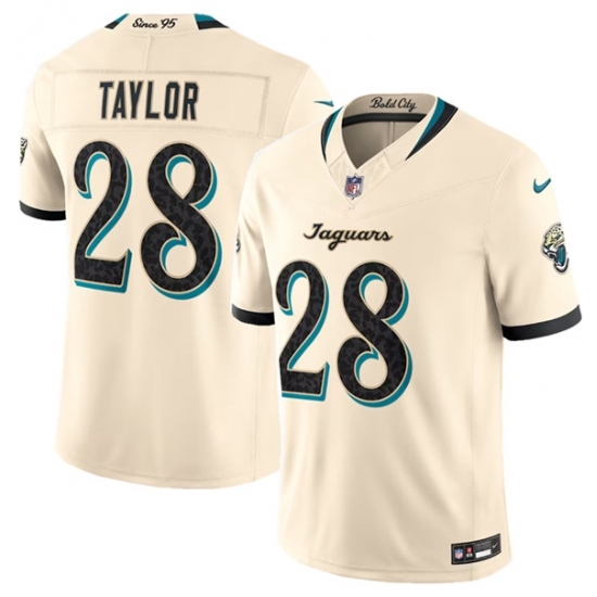 Men's Jacksonville Jaguars #28 Fred Taylor Cream 2026 F.U.S.E. Rivalries Collection Limited Football Stitched Jersey
