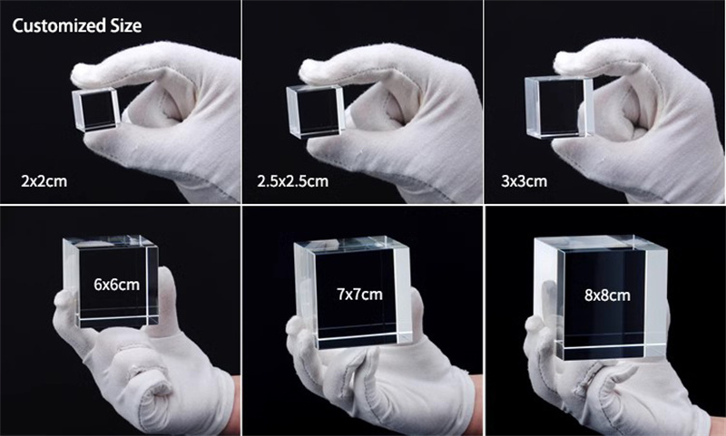 K9 Crystal Cube For 3d Laser