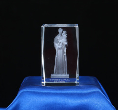 High Quality Factory Handmade 3d Crystal Glass Block Crystal Supplier